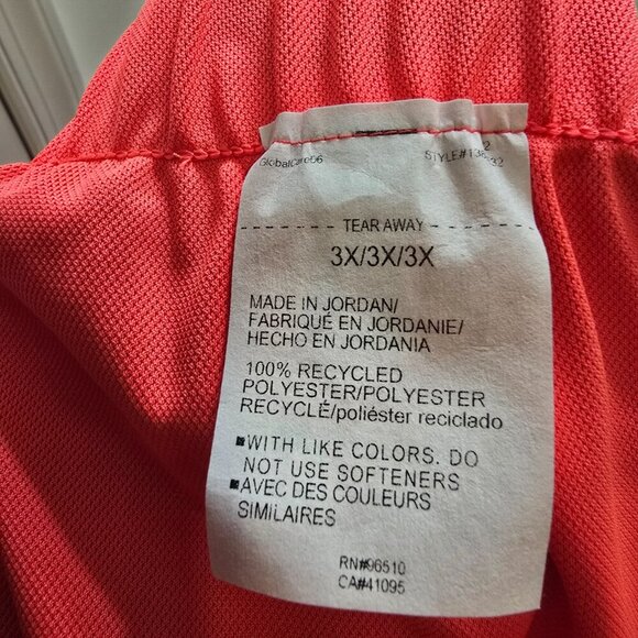 Under Armour Play Up 2.0 Short - 3.5" Inseam - Neon Coral and Black - Picture 5 of 6